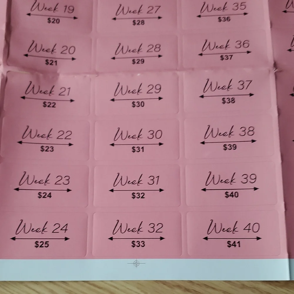 Colorful 52 Weeks Savings Challenge Planner